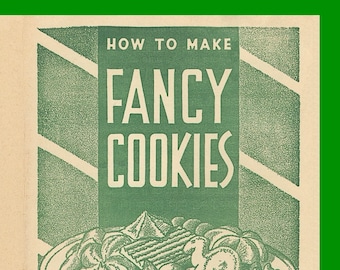 1940er Jahre Spiegel, wie man ausgefallene Kekse macht 8 Rezeptheft Sofortiges PDF-DOWNLOAD Backen
