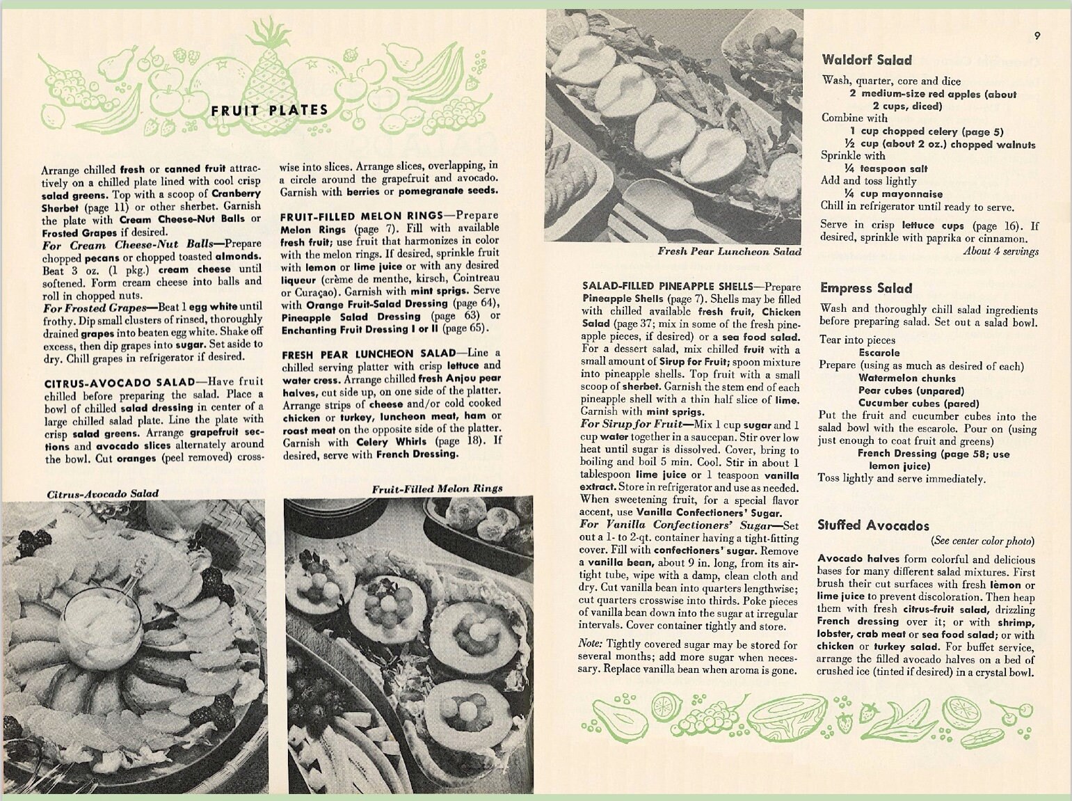 1965 Salads and Salad Dressings Recipes Cook Book Culinary Arts