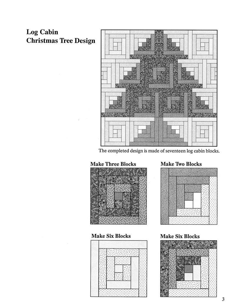 Log Cabin Christmas Tree Quilt Wallhanging Quilt in A Day Design Quilt ...