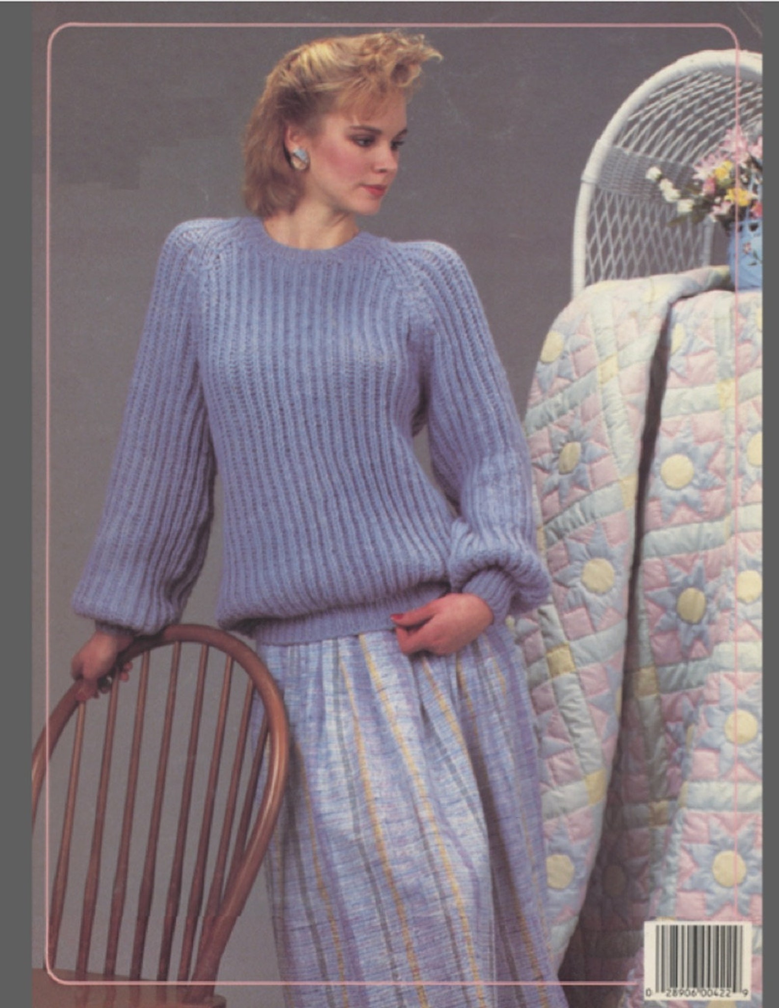 1986 Shaker Stitch Sweaters Knitting Patterns Leisure Arts Etsy