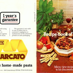 1983 Marcato Atlas Pasta Maker Pasta and Ravioli Recipes Instant Digital Download Italian Gourmet Cooking