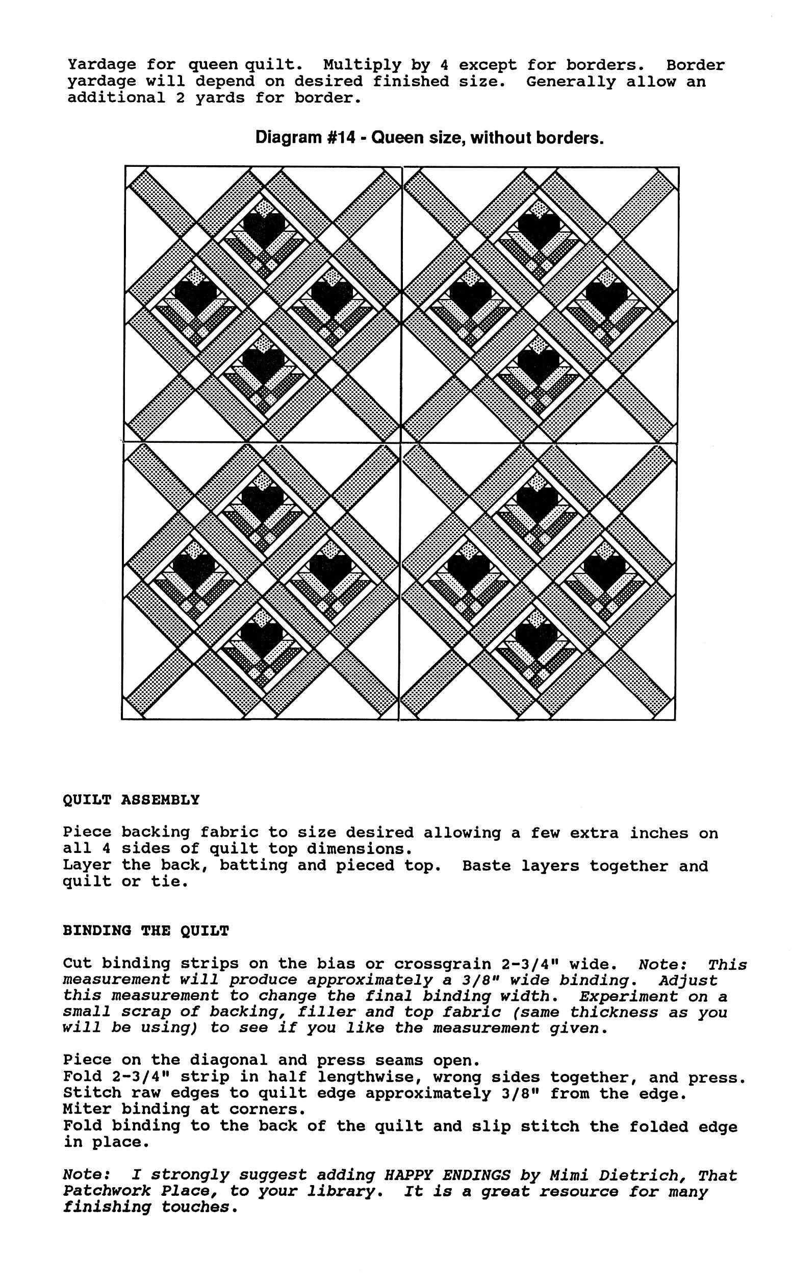 1992 Heart Blossom Quilt Design Quilt Pattern Instant Download Etsy