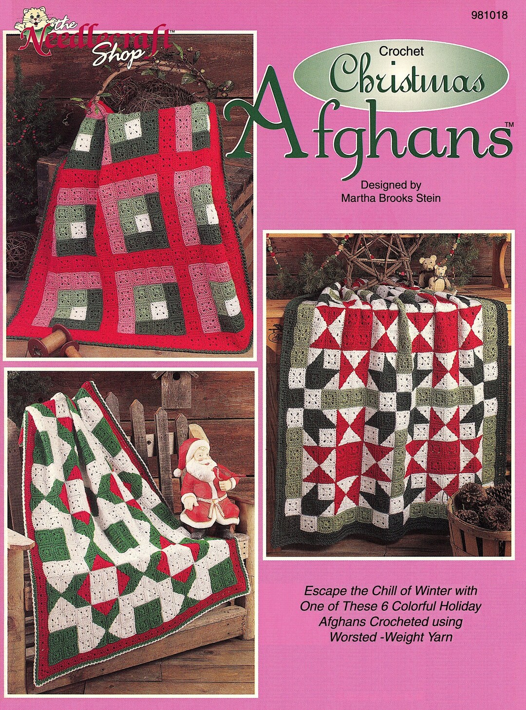1998 Crochet Christmas Afghans Crochet Patterns Holiday Blankets ...