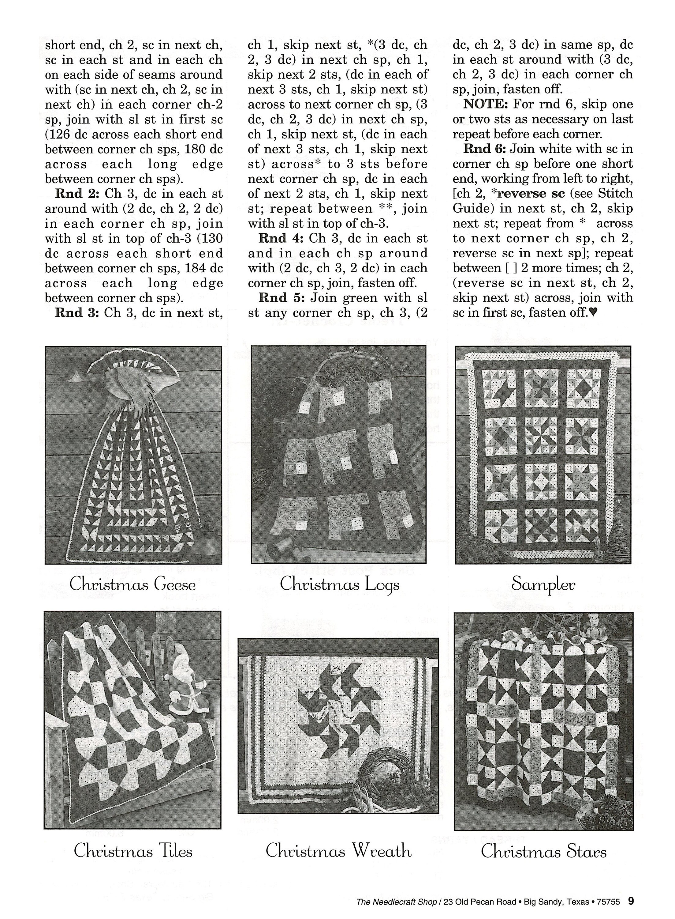 1998 Crochet Christmas Afghans Crochet Patterns Holiday Blankets ...