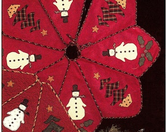 Thimbleberries Winter Wonderland Tree Skirt Snowman Appliqué Quilt E-Pattern Instant Download PDF Digital Booklet Weekend Project Quilting