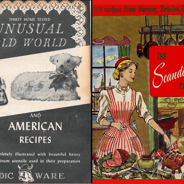 1956 Scandinavian Cook Book Culinary Arts Institute & Nordic Ware Recipe Booklet Instant Digital Download BUNDLE European Cooking Baking