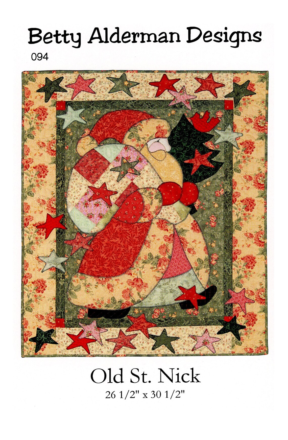 Old St Nick Quilt Wallhanging Design Quilt Pattern Instant Download PDF ...