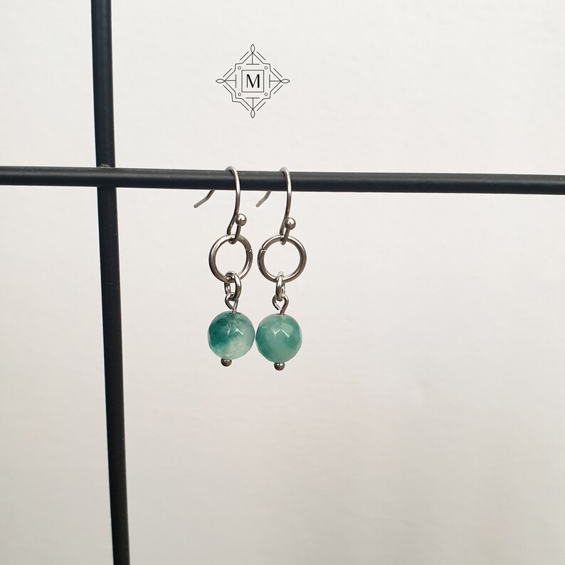 Jade Earrings Silver Jade Dangle Earrings Silver Drop Etsy