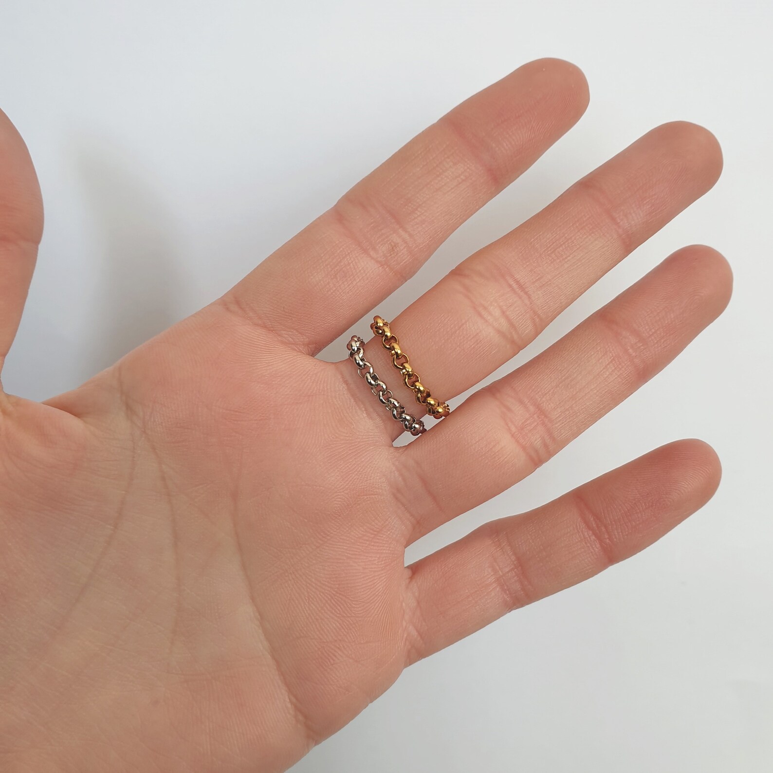 Chain Ring Delicate Ring Stackable Rings Trending Rings - Etsy