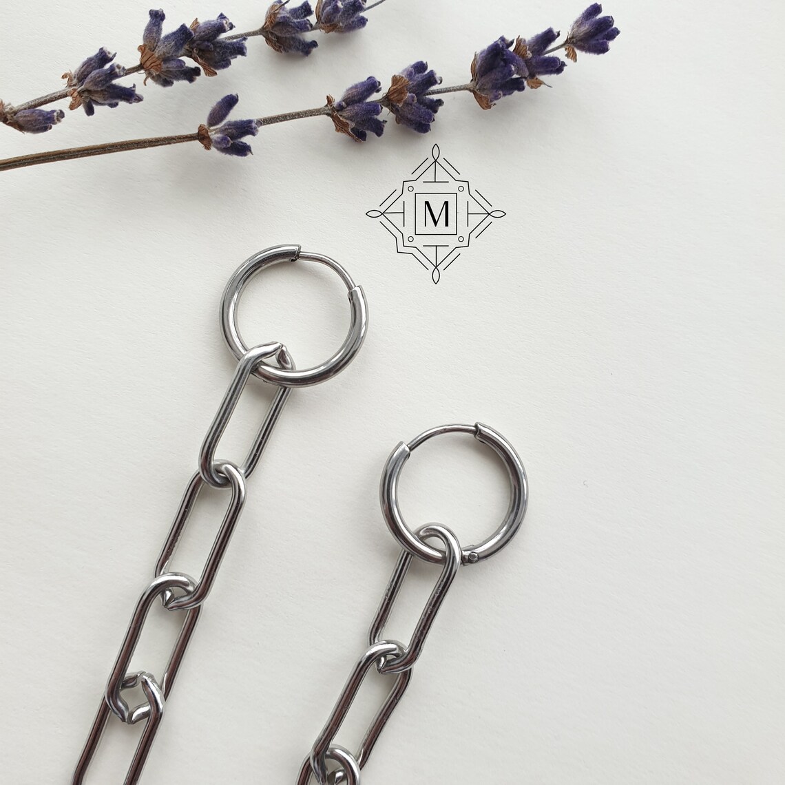 Chain Link Earrings Chain Drop Earrings Chain Hoop Earrings Etsy Denmark