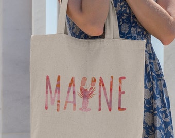 Maine Lobster Tote Bag | Maine Tote | Lobster Canvas Tote