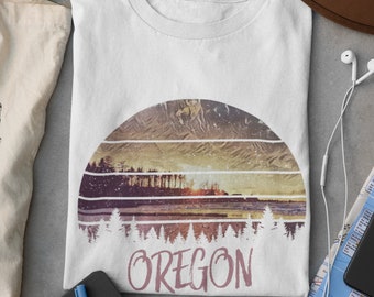 Oregon Sunset Shirt, Vintage Retro Pacific Northwest Sunset T-Shirt