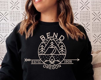Bend Oregon Sweatshirt | Oregon Sweatshirt | Bend Oregon 1905 Mountains Sweatshirt