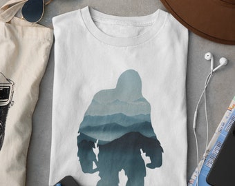 Mountain Mist Bigfoot Shirt | Sasquatch Silhouette T-Shirt | Bigfoot Tee