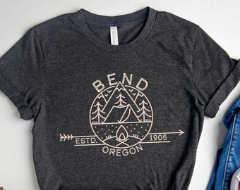 Bend Oregon Shirt | Oregon T-Shirt | Bend Oregon 1905 Mountains T-Shirt