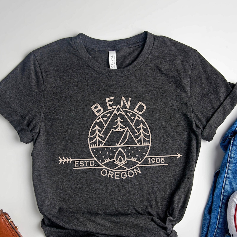 Bend Youth T-Shirt - Retro Mountain Oregon Kid's TShirt main image 0