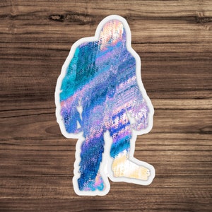 Bigfoot Silhouette Sticker | Sasquatch Sticker | Abstract Art Bigfoot Sticker