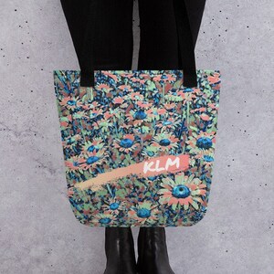 Daisy Blues Monogram Tote bag