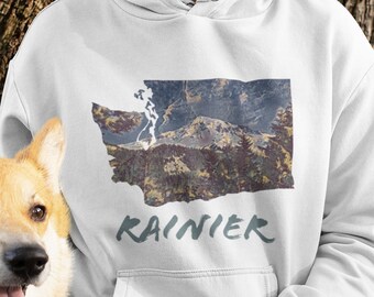 Mt Rainier Sweatshirt | Mount Rainier National Park Hoodie | Washington State Hoodie