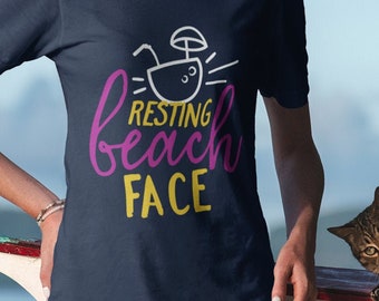 Resting Beach Face Shirt | Funny Beach T-Shirt