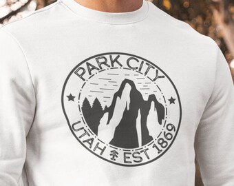 Park City Utah Sweatshirt - Skifahren Design Mit Berg Motiv