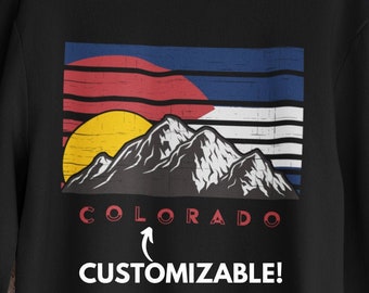 Colorado Sweatshirt | State Flag Retro Vintage Colorado Mountains Sweatshirt