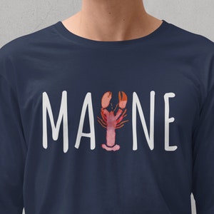 Maine Lobster Long Sleeve Shirt | Maine Long Sleeve T-Shirt | Maine Gift