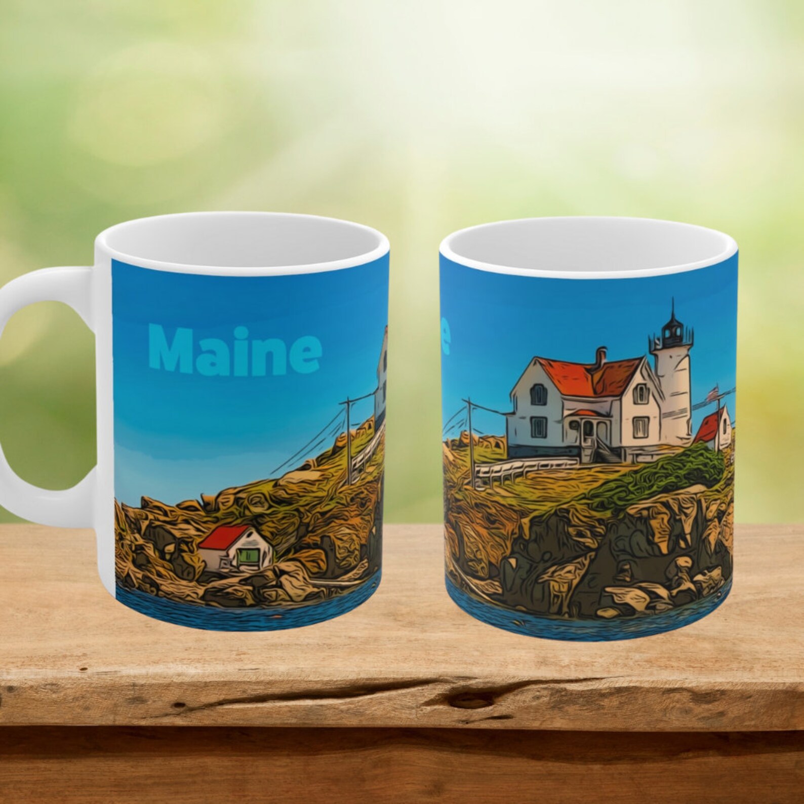 Nubble Lighthouse Mug Maine Mug Nautical Gift Etsy