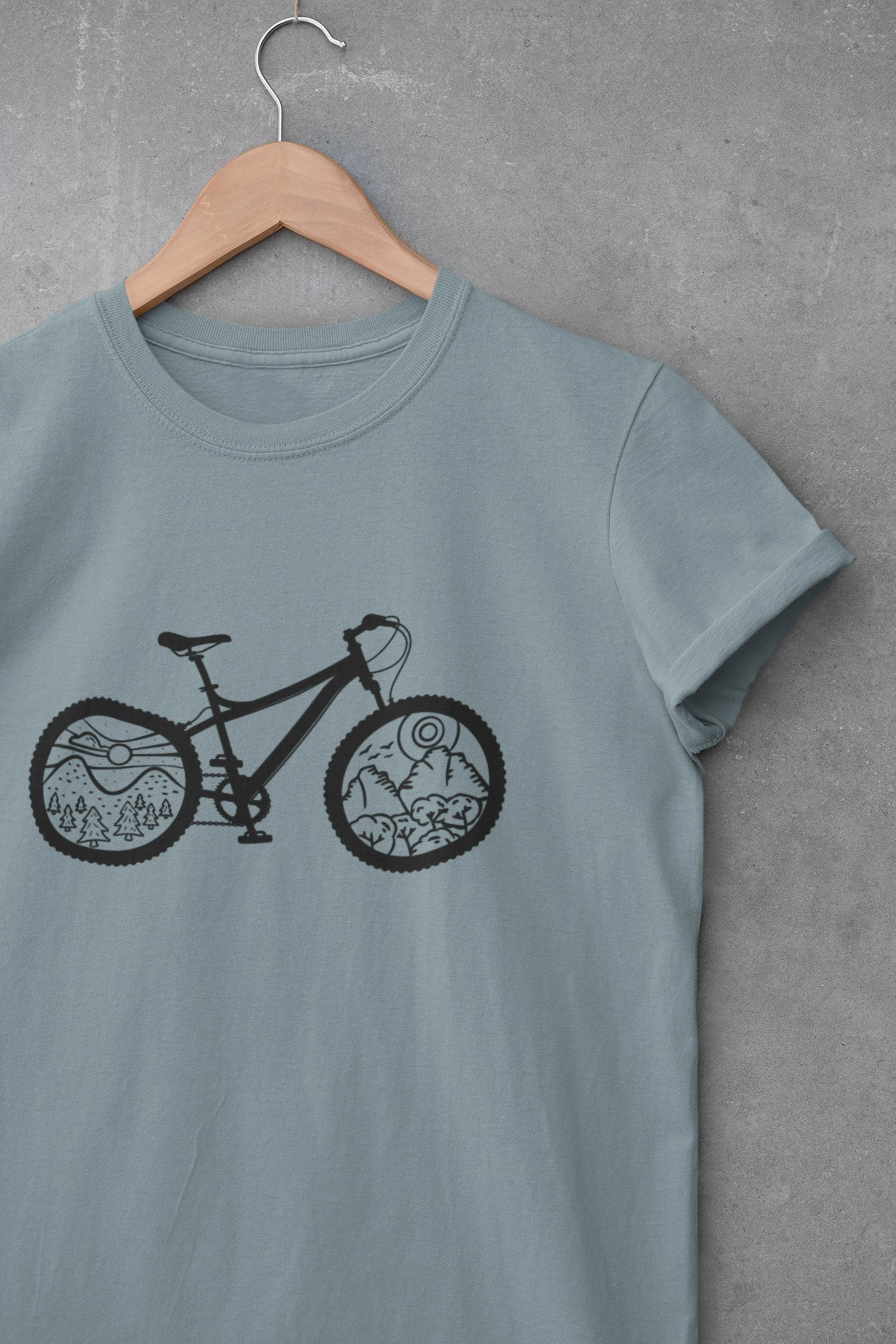 MTB Vibes Shirt Garment Dyed Mountain Bike T-shirt Bike - Etsy