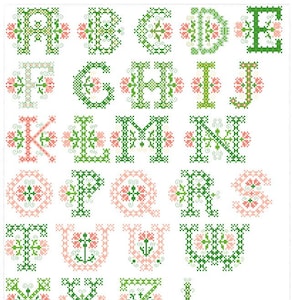 1899 Alphabet Kreuzstichmuster
