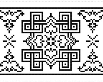 1899 Russian Apron Border Cross Stitch Pattern