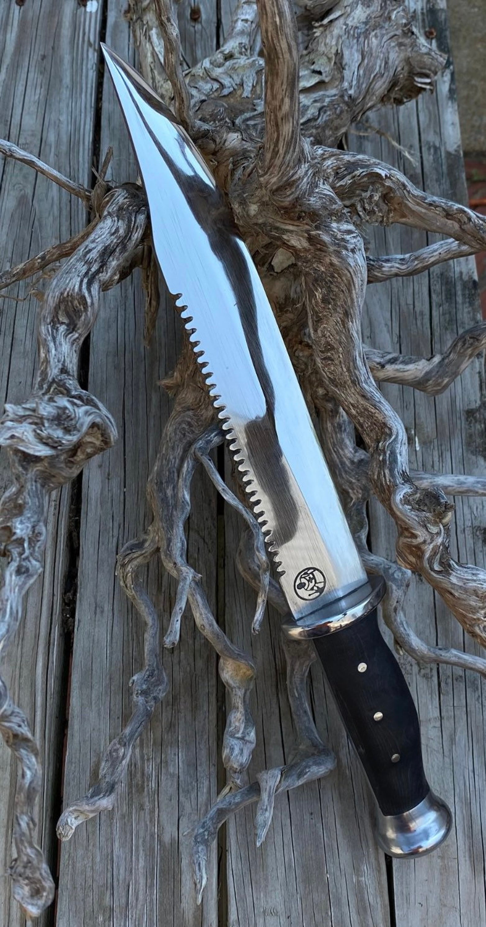 Competition chopper survival knife.....5160 steel....all Etsy