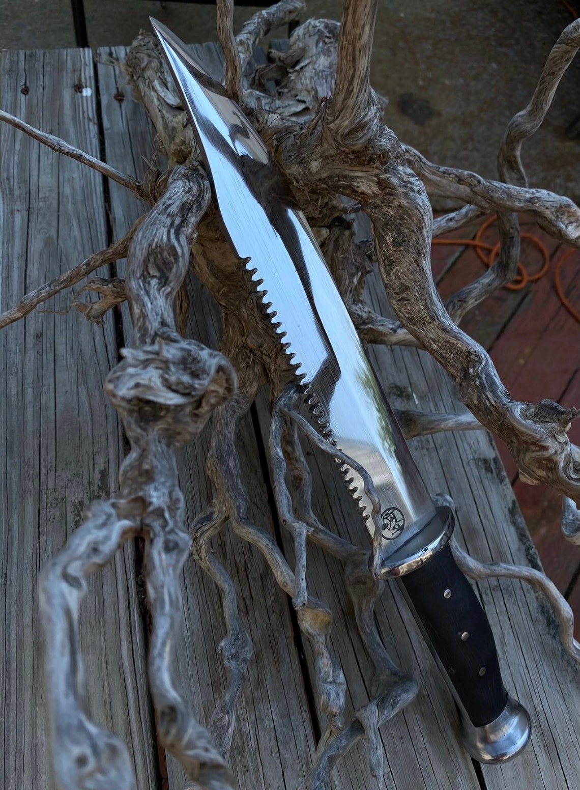 Competition chopper survival knife.....5160 steel....all Etsy