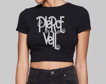 Pierce The Veil Crop Top • Silver Graphic Print, Rock Shirt