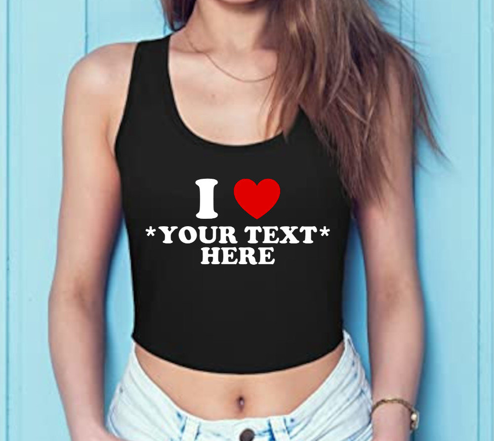 I Heart Crop Top - Etsy
