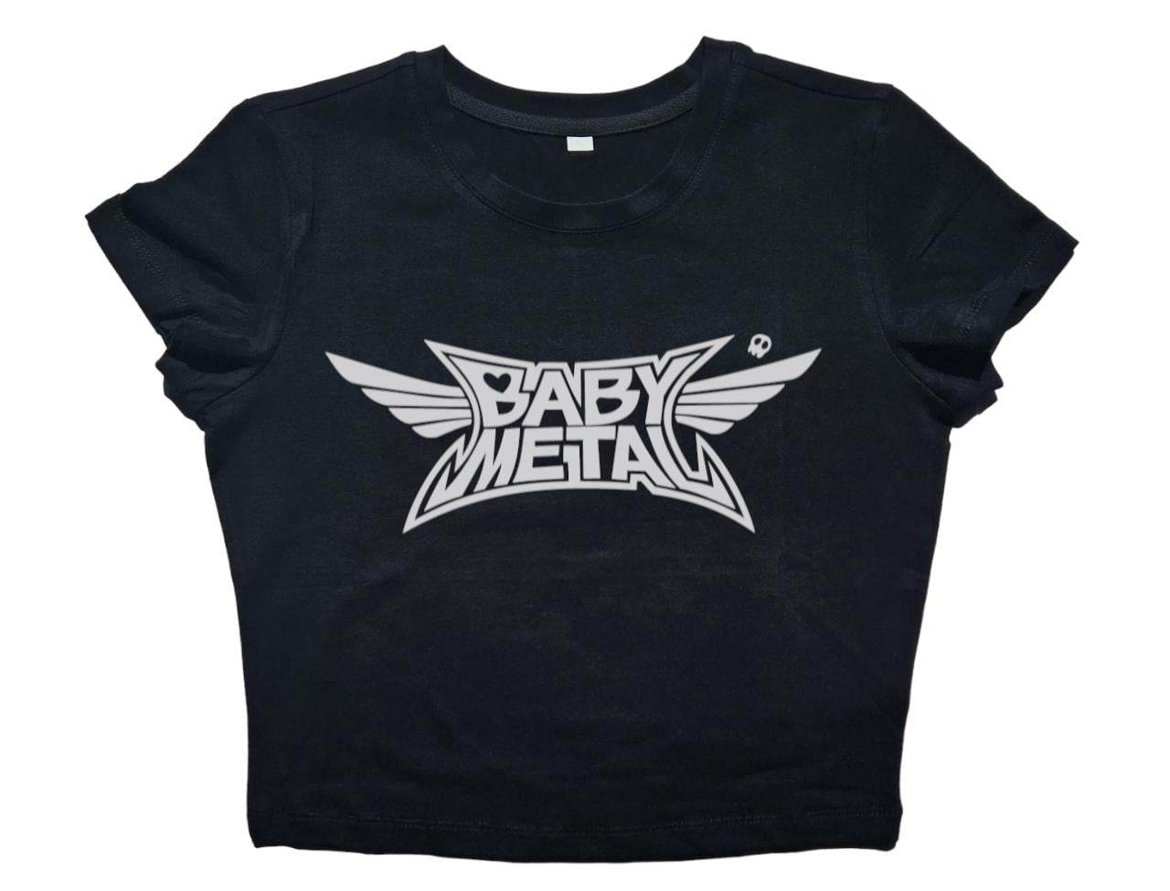 babylclub ベビメタ トップス 黒 BABYMETAL Cropped Graphic Tee • Handmade Cotton Blend Top - Etsy
