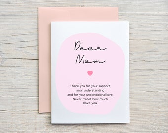 Thank You Mom Card Etsy Thank You Mom Card Etsy
