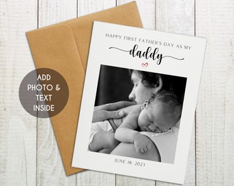 First Fathers Day Card, Custom New Dad Card, 1st Fathers Day, New Dad Congratulations, Personalized First Fathers Day Card, Card for New Dad