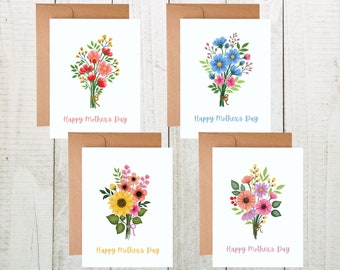 Mother's Day Card Set, Add Message Inside, Personalized Mother's Day Card, Mothers Day Card Pack, Blank Mother's Day Notecards with Envelope