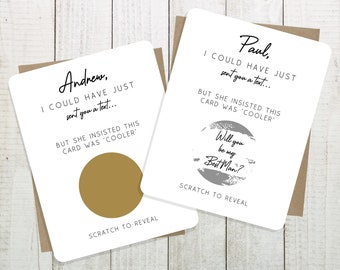 Funny Groomsmen Proposal Scratch Card, Will You Be My Best Man Card, Could Have Been A Text, Best Man Proposal Card, Wedding Scratch Card