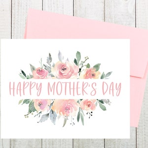 Happy Mother's Day Card, Mother's Day 2022, Mothers' Day Gift, Card for Mom, Card for Grandma, Floral Mothers Day Card, Spring Card for Mom