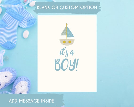 Glückwunschkarte Zur Geburt Aufschrift "Congratulations It's A Boy - View #3