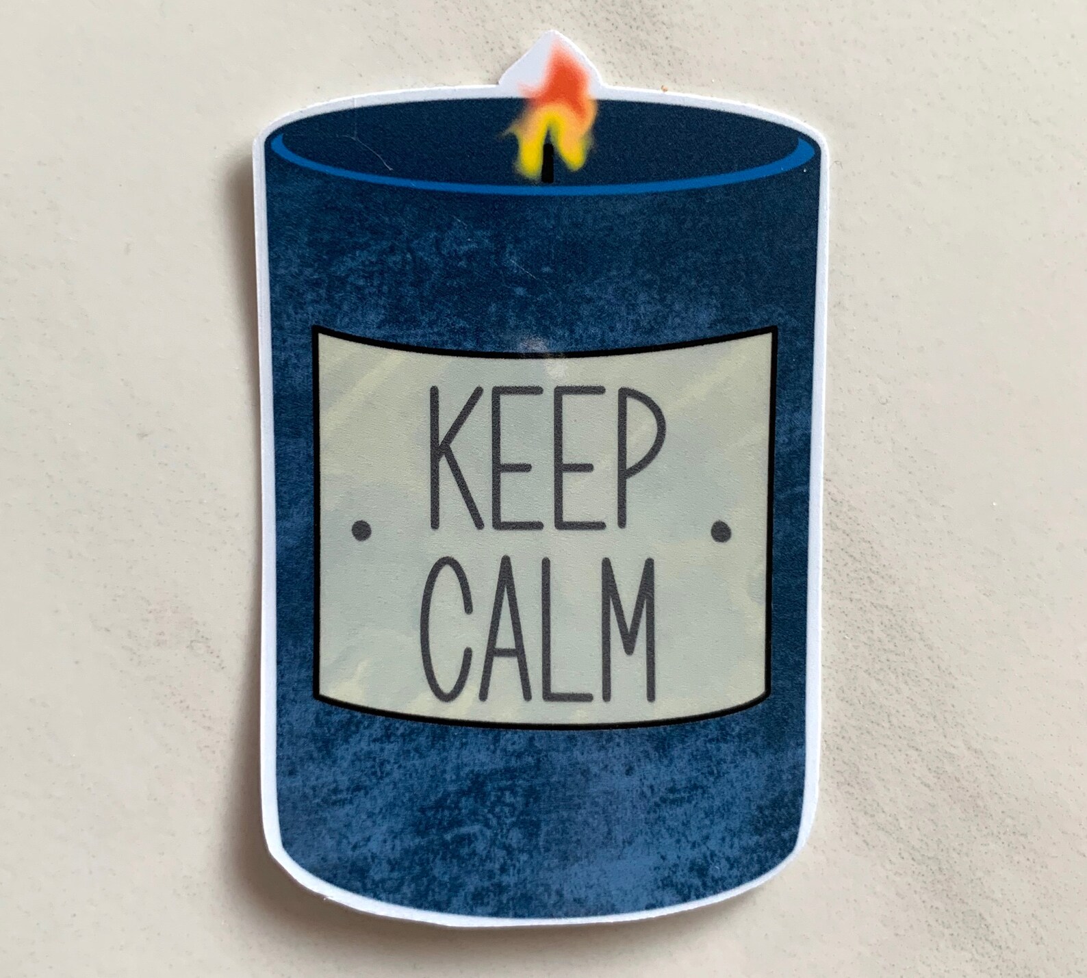 Keep Calm Sticker Candle Sticker Quote Sticker Etsy