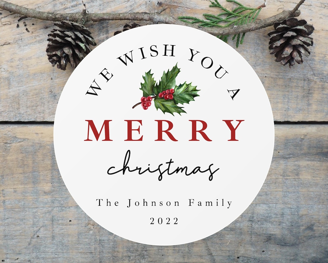 2 Custom Christmas Labels Set Of 20 Personalized Christmas Stickers 2-custom-christmas-labels-set-of-20-personalized-christmas-stickers