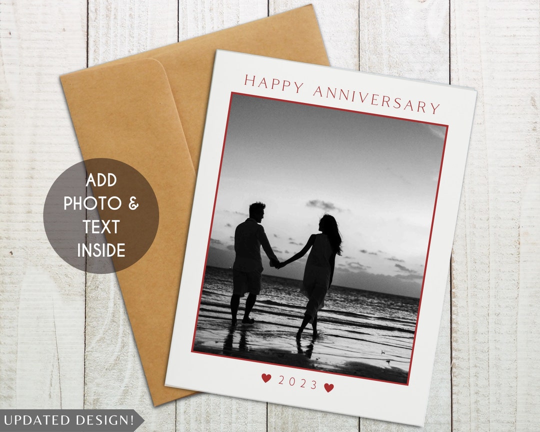 Custom Anniversary Card, Personalized Anniversary Card, Custom Photo ...