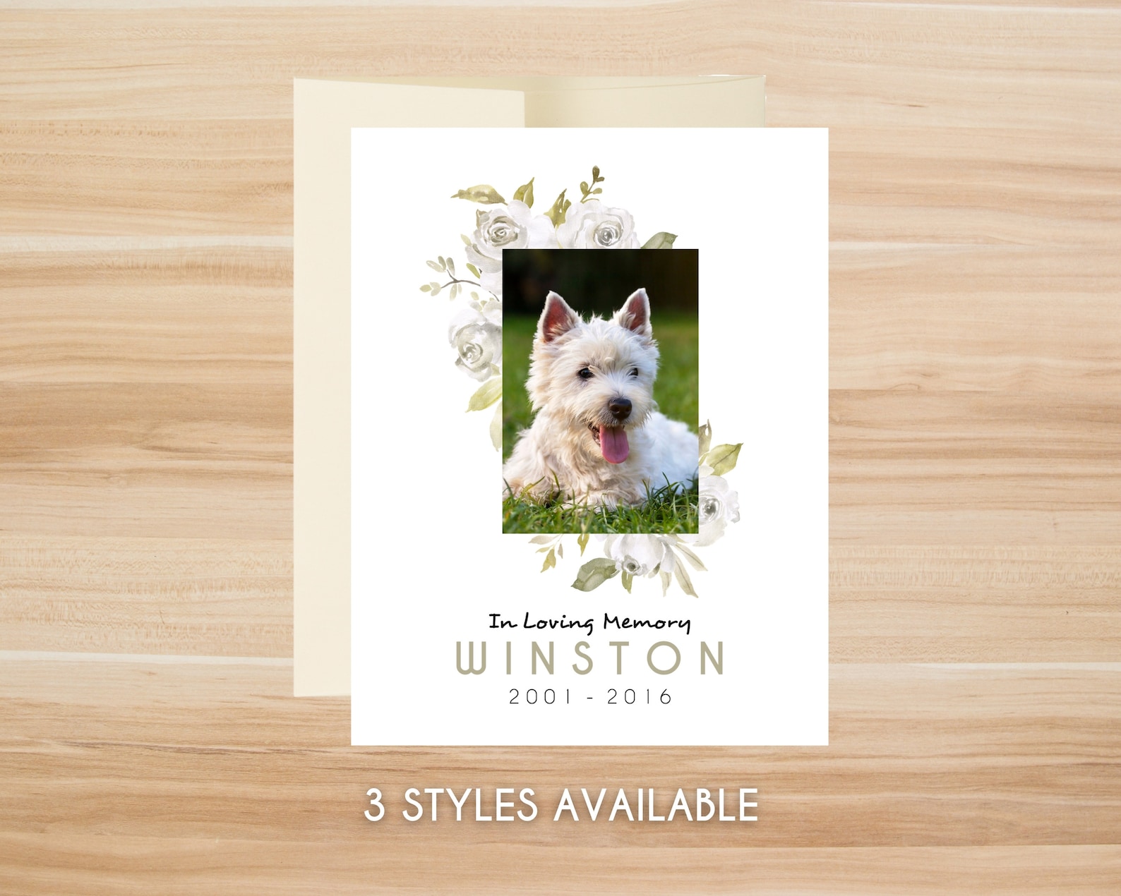 Personalized Pet Memorial Card Remembrance Card Pet Loss Etsy