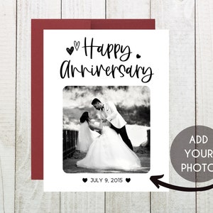 Personalized Wedding Anniversary Card, Happy Anniversary Card, Custom Anniversary Card, Personalized Anniversary Card, Anniversary Gift
