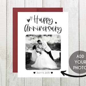 Personalized Wedding Anniversary Card, Happy Anniversary Card, Custom Anniversary Card, Personalized Anniversary Card, Anniversary Gift