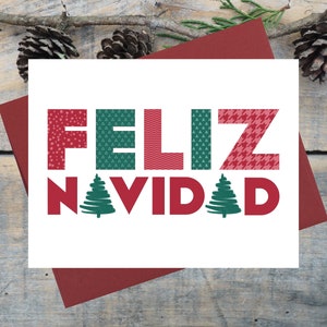 Feliz Navidad Card, Merry Christmas in Spanish Card, Tarjeta De Navidad, Greeting Card in Spanish, Spanish Holiday Card, Christmas Espanol