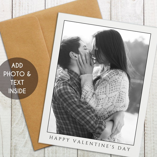 Valentine's Day Photo Card, Custom Valentine's Day Card, Romantic Valentine's Day Photo Card, Custom Valentine's Day Photo Keepsake Card